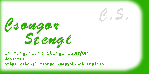 csongor stengl business card